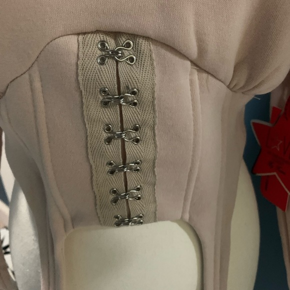 Unique in Style Cropped Corset Hoodie - Picture 4 of 5